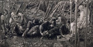 De Legende van de Briar Rose: De Raadzaal, uitgegeven door Thomas Agnew & Sons, 1890 door Edward Coley after Burne Jones