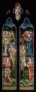 Wilden, All Saints, Morris & Co., Edward Burne-Jones, John Henry Dearle, Engelen van het paradijs, Angel Musicians, Louisa, Alfred, The Baldwins, Premier, Methodist, Worcestershire door Edward Coley and Dearle Burne Jones