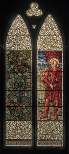 Bladwerk en Jozua door Edward Coley and Dearle Burne Jones