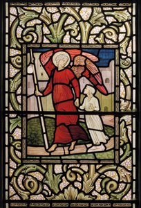 Het Kind met Beschermengel door Edward Coley and Dearle Burne Jones