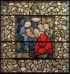 De Aanbidding van de Wijzen door Edward Coley and Dearle Burne Jones