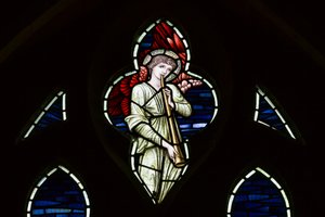 Wilden, All Saints, Morris & Co., Edward Burne-Jones, John Henry Dearle, Tracery Angel, Angel Musicians, Louisa, Alfred, The Baldwins, Premier, Methodist, Worcestershire door Edward Coley and Dearle Burne Jones