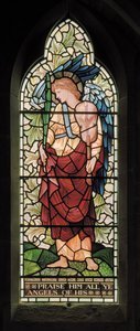 De Minstreel Engel door Edward Coley and Dearle Burne Jones