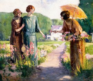 Bloemen plukken door Edward Cucuel