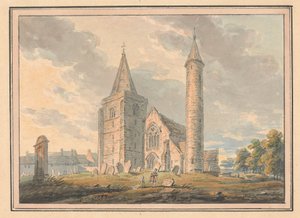 Brechin-kathedraal en ronde toren, Forfarshire, Schotland