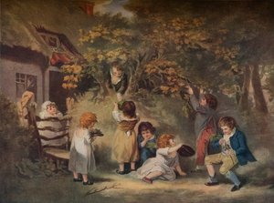 Kinderen noten rapen door Edward Dayes