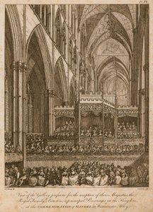 Herdenking van Handel, Westminster Abbey, Londen door Edward Dayes