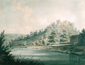 Goodrich Castle aan de rivier de Wye door Edward Dayes