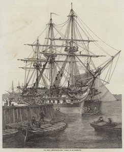 HM Schroef Linieschip Caesar, 90, in Portsmouth