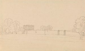 Ver uitzicht op Easton Neston, Northants
