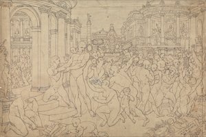 Grote studie voor St. Paulus in Efeze door Edward Francis Burney