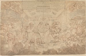 Voorbereidende tekening voor De Wals door Edward Francis Burney