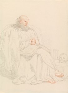 St. Hiëronymus Mediterend door Edward Francis Burney
