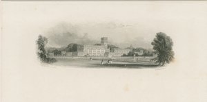 Trentham Hall (staalgravure) door Edward Francis Finden