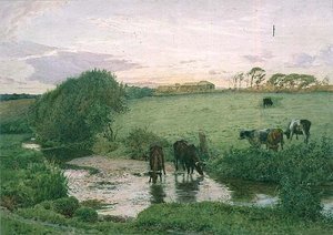 Bij St. Mawgan, Cornwall door Edward Frederick Brewtnall