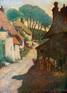 Thurlestone Village, Zuid-Devon, 1924-1926 door Edward Frederick Ertz