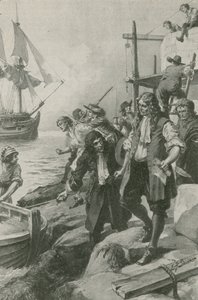 Winstanley ontvoerd door piraten (litho) door Edward Frederick Skinner