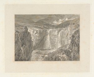 Waterval van de Tees door Edward Goodall