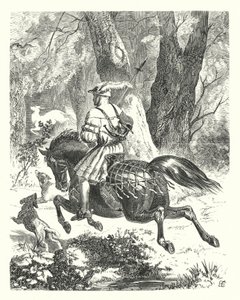 Een Oude Ballade Opnieuw Geschreven (gravure) door Edward Henry (after) Corbould