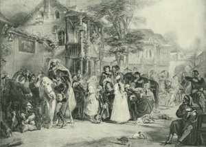 Chaucer en de Canterbury Pelgrims door Edward Henry Corbould
