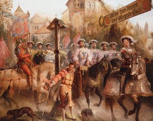 De Processie, 1893 door Edward Henry Corbould