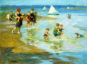 Kinderen die op het Strand Spelen