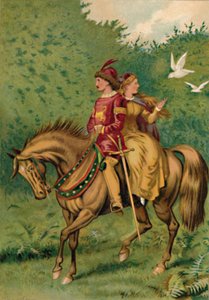 Assepoester en de Prins, 1901 door Edward Henry Wehnert
