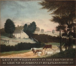 Het Graf van William Penn, 1847 door Edward Hicks