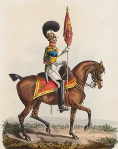 Koninklijke bereden garde, blauw, officier, 1828 door Edward Hull