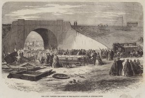 De Jury bekijkt de Plaats van het Spoorwegongeluk in Kentish Town door Edward Hull