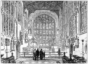 Het koor van de kerk van Stratford, Stratford-upon-Avon, Warwickshire, 1885 door Edward Hull
