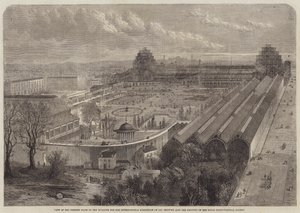 Zicht op de Huidige Staat van het Gebouw voor de Internationale Tentoonstelling van 1862 door Edward Hull