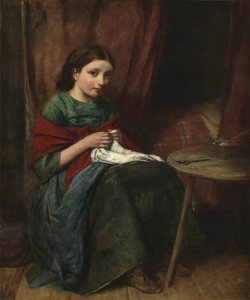 De Borduurster, 1864 door Edward John Cobbett