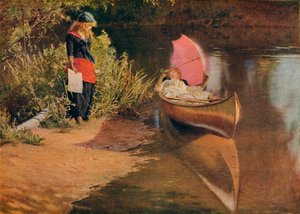 Gestrand, 1909 door Edward John Gregory