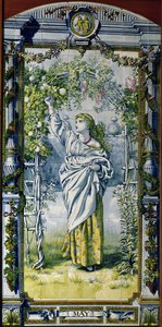 Mei, uit een serie tegelpanelen voor de Nederlandse keuken, 1867-8