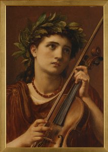Muziek, hemelse meid, 1889 door Edward John Poynter