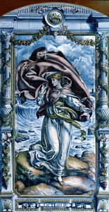 Oktober, uit een serie tegelpanelen voor de Nederlandse keuken, 1867-8