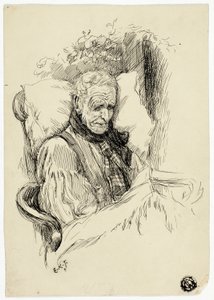 Stervende oude man door Edward Killingworth Johnson