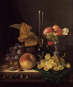 Stilleven met fruit en noten