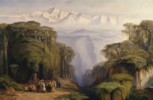 Kangchenjun vanuit Darjeeling, India, 1879