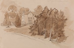 Manor (Knowsley Lane) door Edward Lear