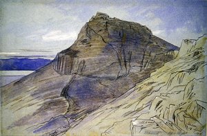 Masada aan de Dode Zee door Edward Lear
