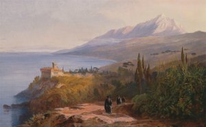 Berg Athos en het klooster van Stavroniketes, 1857