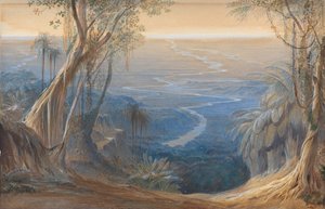 Vlakten van Bengalen, van boven Siligoree door Edward Lear