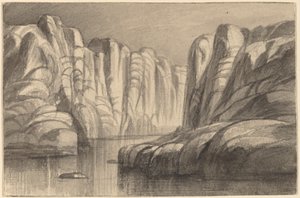 Rivier die door een Rotsformatie Slingert, Philae, Egypte, 1884-1885