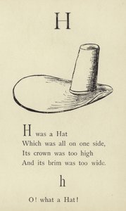 De letter H door Edward Lear