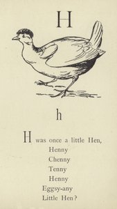 De letter H door Edward Lear