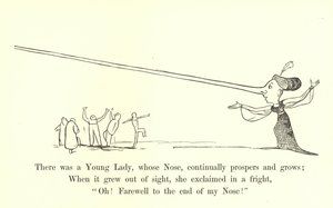 Er was een jonge dame, wiens neus, voortdurend groeit en bloeit door Edward Lear