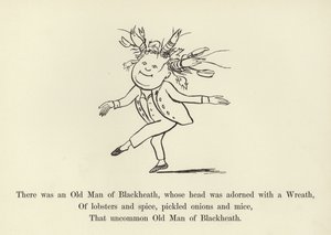Er was een oude man uit Blackheath, wiens hoofd was versierd met een krans