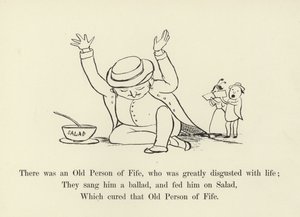 Er was een oude persoon uit Fife, die zeer ontevreden was met het leven door Edward Lear